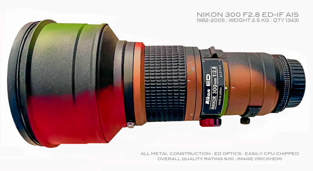 classic Nikon Nikkor 300mm f2-8 IF-ED AIS lens, image by Rick Hemi 
