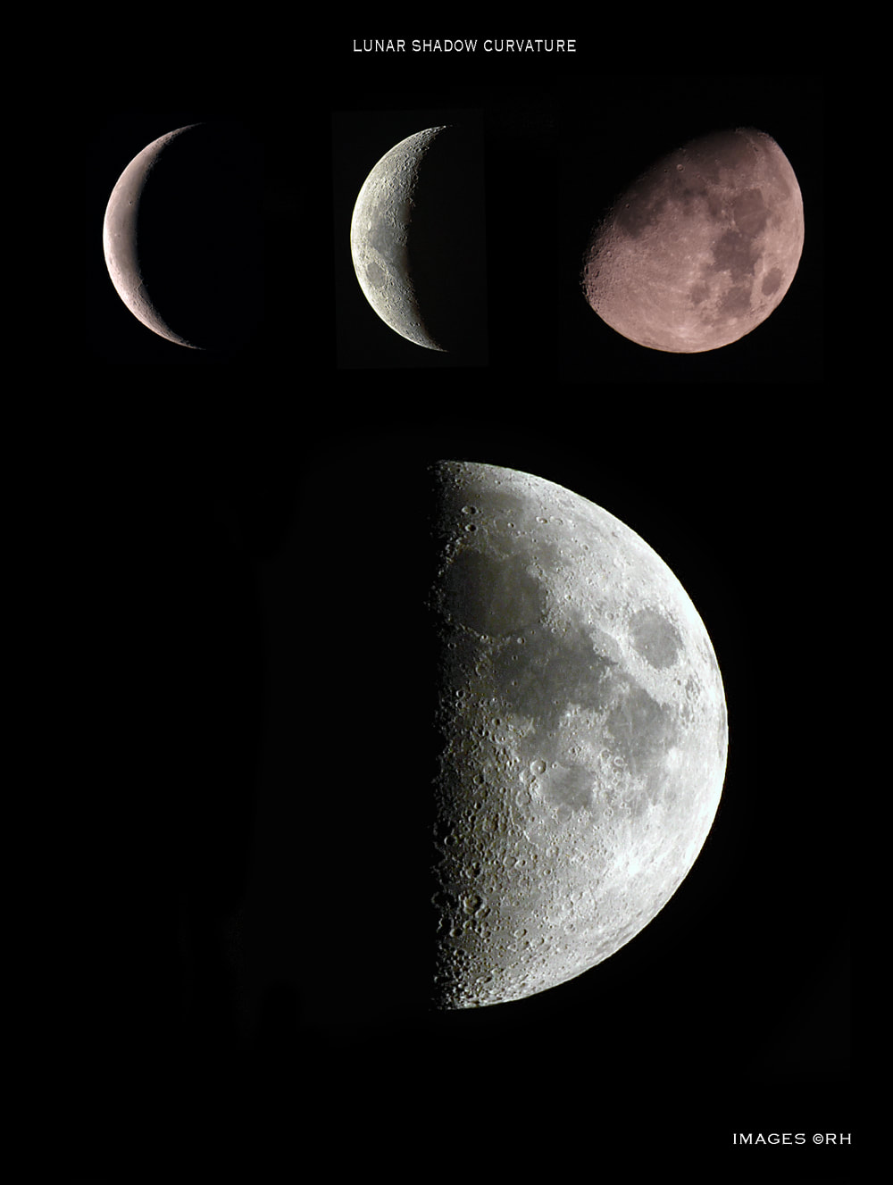 lunar curavature shadow, images by Rick Hemi