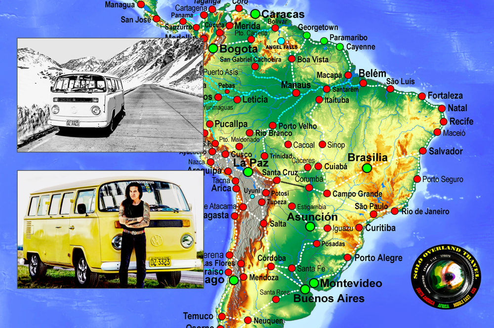 solo overland travel South America, VW Kombi road journeys  South America, image by Rick Hemi