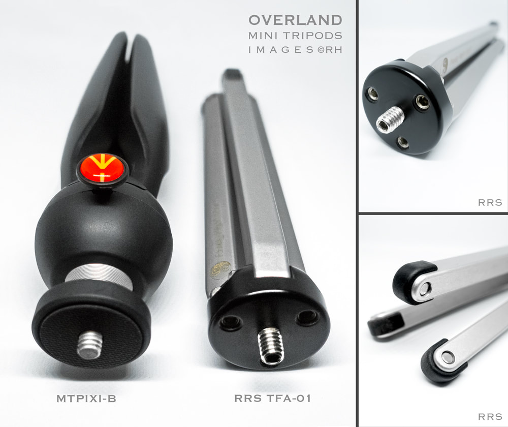 overland travel 2020s, 2 top ultra-mini pocket tripods 2024, images by Rick Hemi