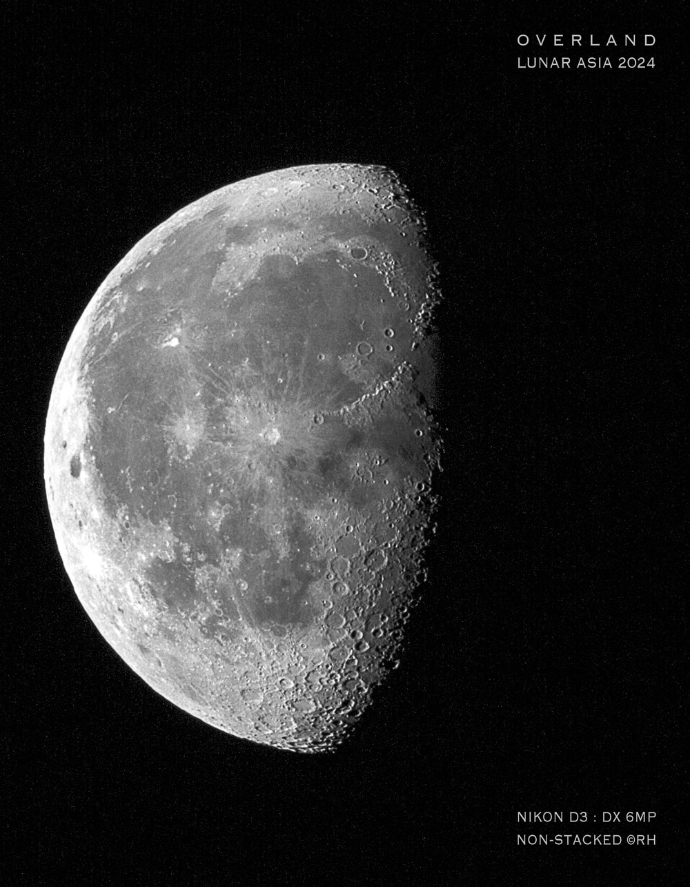 overland travel Asia 2024, lunar capture, Nikon DSLR D3 2024, 6MP image by Rick Hemi 