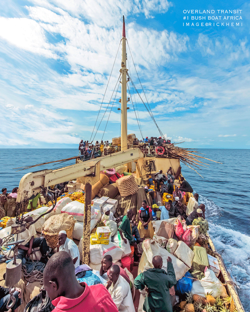 solo overland travel offshore, overland Africa, #1 bush boat transit Africa, DSLR image by Rick Hemi
